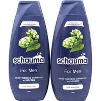 Schauma For Men Shampoo Hopfen 2er Pack 2x 400ml Kräftigend Vegan Silikonfrei