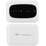 4G LTE Mobiles WLAN-Modem -WLAN-Router Tragbarer WLAN-Router mit Tasche Hotspot für Innen- und Außenanwendungen, Reisepartner-Modem-WLAN-Gaming-Router(Weiß)