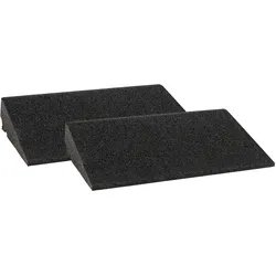 Bordsteinrampe Gummi 70mm SET 2 Stück 40x25x7cm schwarz SZAGATO Schwellenrampe Auffahrhilfe Bordsteinkeile Bordstein Auffahrrampe Bordsteinkanten
