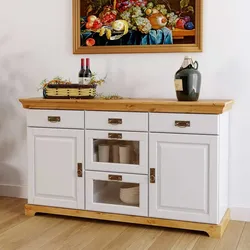 Landhausstil Sideboard in Weiß Kiefer Honigfarben