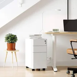 Songmics Rollcontainer 30 x 46 x 59,2 cm weiß