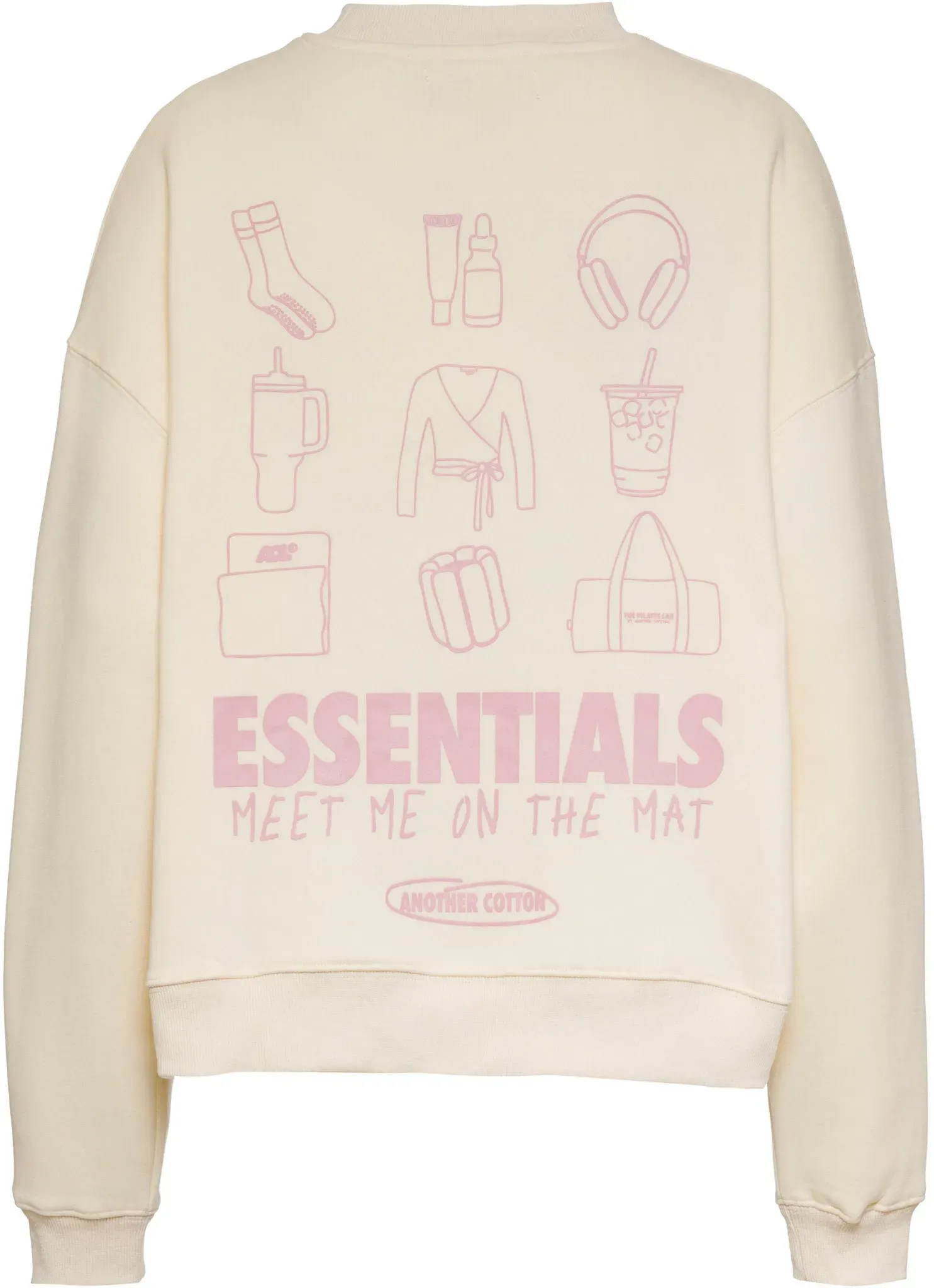 Another Cotton Lab Mat Essentials Sweatshirt Damen in white, Größe S - weiß