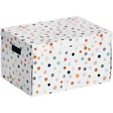 Zeller Aufbewahrungsbox Dots 25 x 35 x 20 cm 20-tlg. weiß
