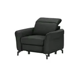 Uno Relaxsessel Basel Leder 99 x 87 x 96 cm Schwarz elektrisch