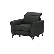 Uno Relaxsessel Basel Leder 99 x 87 x 96 cm Schwarz elektrisch