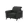 Uno Relaxsessel Basel Leder 99 x 87 x 96 cm Schwarz elektrisch