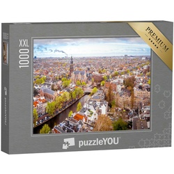 puzzleYOU Puzzle Puzzle 1000 Teile XXL „Luftaufnahme von Amsterdam, Niederlande“, 1000 Puzzleteile, puzzleYOU-Kollektionen Holland