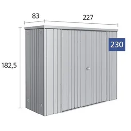 Biohort Geräteschrank 230 2,27 x 0,83 x 1,83 m dunkelgrau-metallic