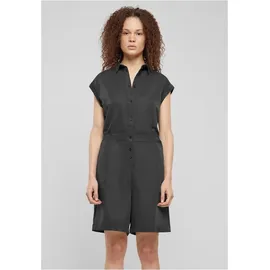 URBAN CLASSICS Damen Trainingsanzug Ladies Viscose Twill Jumpsuit, Twill Jumpsuit für Frauen, mit Gürtel, erhältlich in verschiedenen Farben, Größen XS-5XL - XS