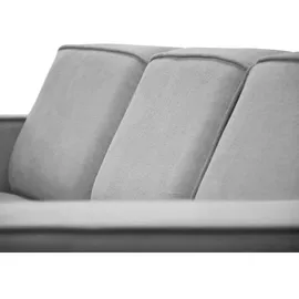 beautysofa Ecksofa PEDRO L Hellgrau, 267x170 cm, Sofa L-form Breite Ottomane links, ohne Schlaffunktion - Hellgrau