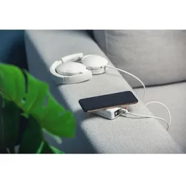 forcell Multifunktionsladegerät 4in1 15W mit USB/USB typ C, Powerbank 8000mAh und kabelloses Laden in einem