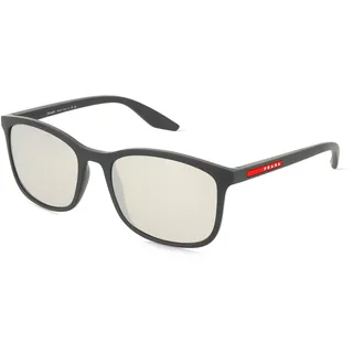 Prada Linea Rossa PSA08S Herren-Sonnenbrille Vollrand Pilot Kunststoff-Gestell, schwarz