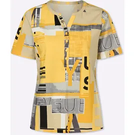 Classic Basics Sieh an! Kurzarm-Shirt in ocker-sand-bedruckt | Gr.: 56