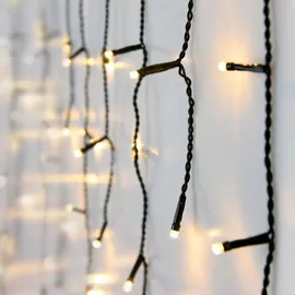 ECD Germany Lichtervorhang LED 12 m Warmweiß