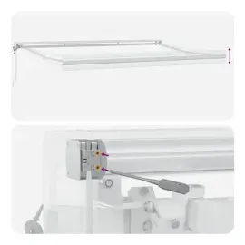 vidaXL Markise Einziehbar 400 x 300 cm anthrazit und weiß