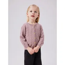 NAME IT Mädchen Nmfbanni Ls Knit Card Noos Strickjacke, Deauville Mauve, 56 EU - 56