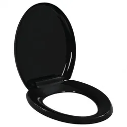 Toilettensitz mit Absenkautomatik und Quick-Release-Design 1 | vidaXL : Farbe - Schwarz