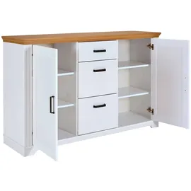 Interlink Maluno Sideboard 166,4 x 48,3 x 104 cm Weiß Holz/Massivholz