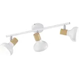 WOFI Deckenleuchte 3-flg. Holzlampe 3x E14