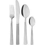 Gräwe Besteckset für 4 Personen Edelstahl, Essbesteck, Tafelbesteck Set 16-teilig, Spülmaschinengeeignet, Besteck Set mit Dekor - Serie Athen