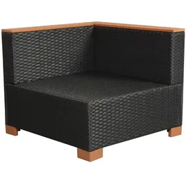 vidaXL Polyrattan Lounge-Set 10-tlg. schwarz inkl. Auflagen 42753