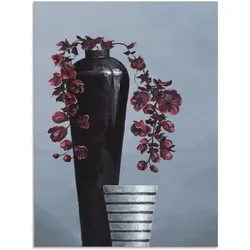 Wandbild ARTLAND "Metallische Vasen", grau (farbe bild(er): grau), B:45cm H:60cm, Bilder, als Alubild, Outdoorbild, Leinwandbild, Wandaufkleber, versch. Größen