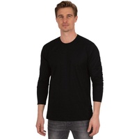 Trigema T-Shirt »TRIGEMA Langarmshirt aus 100% Baumwolle«, (1 tlg.), schwarz