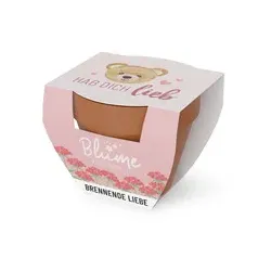FÜR DICH Blume im Topf Hab dich lieb Teddy 980389 4,9x5,6cm