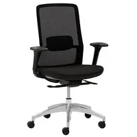 Mayer Sitzmöbel Mayer Bürostuhl, 2482 Stoff schwarz, Gestell alu