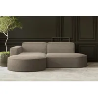 Kaiser Möbel Ecksofa, Sofa L form, Couch L form MODENA L STUDIO stoff Neve Dunkelbeige Links
