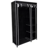 vidaXL Faltbarer Stoffschrank 110 x 175 x 45 cm Schwarz