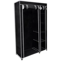 vidaXL Faltbarer Stoffschrank 110 x 175 x 45 cm Schwarz