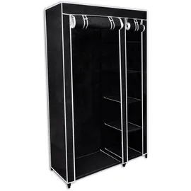 vidaXL Faltbarer Stoffschrank 110 x 175 x 45 cm Schwarz