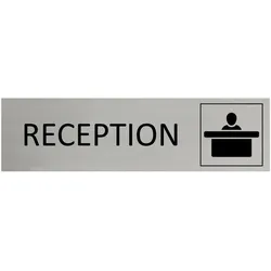 CombiCraft Aluminium Türschild Reception 165x45mm mit 3M-Tape