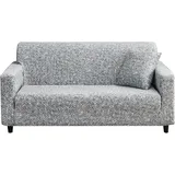 ibettertec Sofahusse Sofabezug 1/2/3/4 Sitzer,Sofaüberwurf Elastisch Couch Überzug, Sofa Überwürfe Sofahusse Sofabezüge Sofa Abdeckung mit 1 Kissenbezug grau