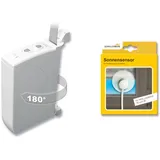 Schellenberg 22735 Elektrischer Gurtwickler RolloDrive 35 + Sonnensensor 22746, System Mini für 14 mm Gurtbreite, Rolladenantrieb