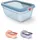 Emsa Frischhaltedose rechteckig blau 15,95 cm x 21,73 cm x 9,44 cm 1,5 l