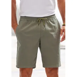 John Devin Shorts JOHN DEVIN "Bermuda", Herren, Gr. L (52/54), N-Gr, grün (khaki), Web, Obermaterial: 97% Baumwolle, 3% Elasthan, unifarben, regular fit kurz, Hosen Shorts, kurze Hose aus elastischer Baumwoll-Qualität, Topseller