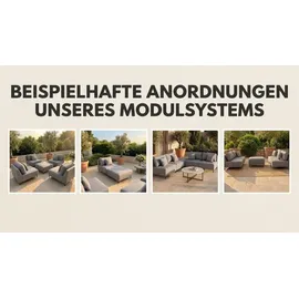 A&J MöbelLand Garten Lounge Set SUN Loungeset dunkelgrün