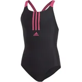 Adidas Mädchen FIT Badeanzug, Black/Real Magenta, 116