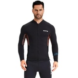 ZCCO Neoprenanzüge Top Jacke 1,5mm Neopren Anzüge Frauen Männer Neoprenanzug Langarm Tauchen Tauchen Neoprenanzug Hemd Front Reißverschluss Neoprenanzüge Hemden Schnorcheln, Surfen(FT-4XL)