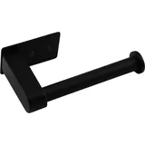CORNAT schwarz B:13,6cm, Stahl, Toilettenpapierhalter, 2 verschiedene Befestigungsoptionen