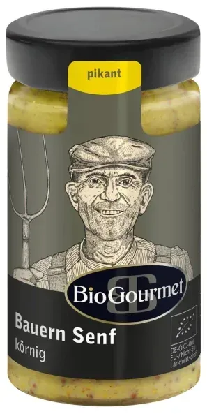 BioGourmet Bauern Senf, körnig bio