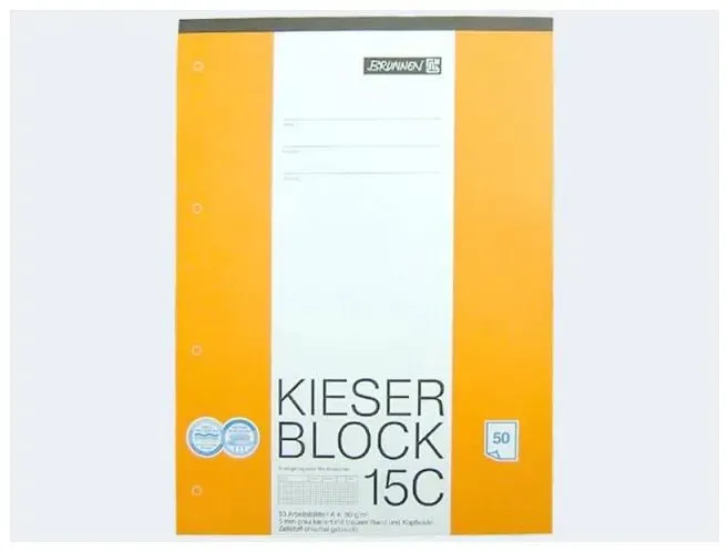 Arbeitsblock Kieser A4/50 15C 80g kariert - Eine Verkaufseinheit = 10 Stück - 0015C