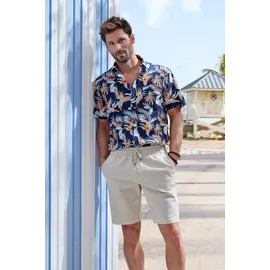 John Devin Shorts JOHN DEVIN "- Bermuda in sommerlichen Farben", Herren, Gr. M, N-Gr, beige, Web, Obermaterial: 97% Baumwolle, 3% Elasthan, unifarben, regular fit kurz, Hosen Shorts, kurze Schlupfhose aus elastischer, gewebter Baumwollqualität