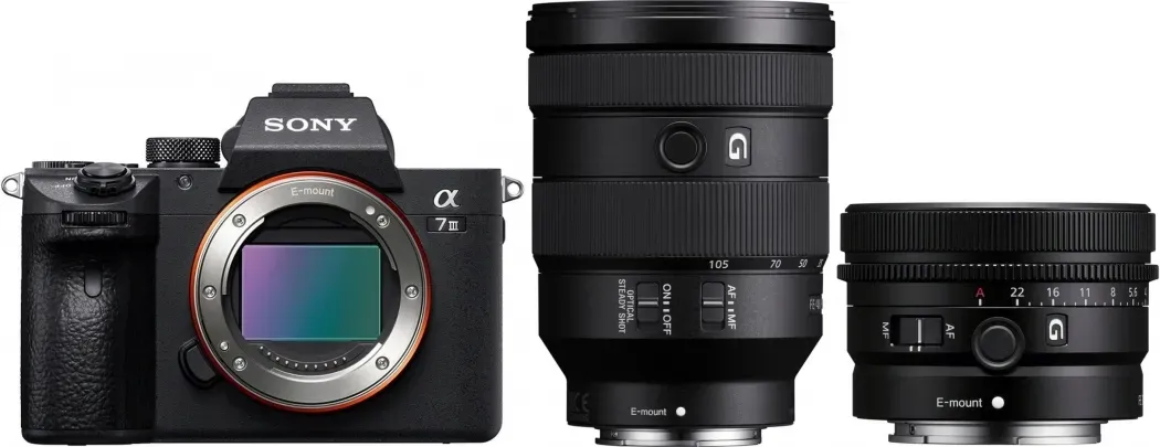 Sony Alpha ILCE-7 III + SEL FE 24-105mm f4,0 G OSS + SEL 24mm f2,8 G | 200,00€ Sommer Cashback 2.799,00€ Effektivpreis