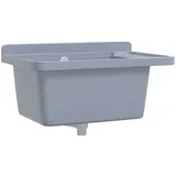 vidaXL Ausgussbecken Wandmontage Grau 60x40x28 cm Harz 4002798