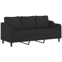 VidaXL 3-Sitzer-Sofa Schwarz 180 cm Stoff
