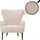 Mendler Lounge-Sessel HWC-K37 Chenille 75 x 80 x 75 cm creme-beige mit Kissen