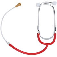 Hörgeräte-Hör-Stethoskop, Hör-Stethoskop-Lautstärke-Rauscherkennung Zum Testen von BTE, ITE, ITC, CIC, Binauralem Metall-Audiophone-Stethoskop-Hörgeräte-Zubehör (Rot)